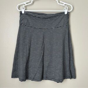 Toad & Co Women’s Gray White Striped Chaka Skirt Small